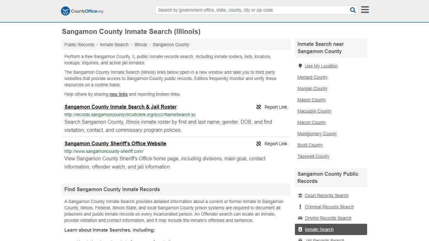 Inmate Search - Sangamon County, IL (Inmate Rosters ...